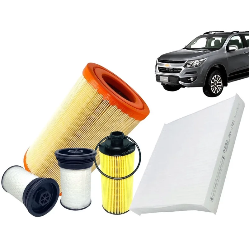 Kit Filtros S10 Trailblazer 2.8 16v Diesel Turbo 2012 a 2021 - Marca wega / fram