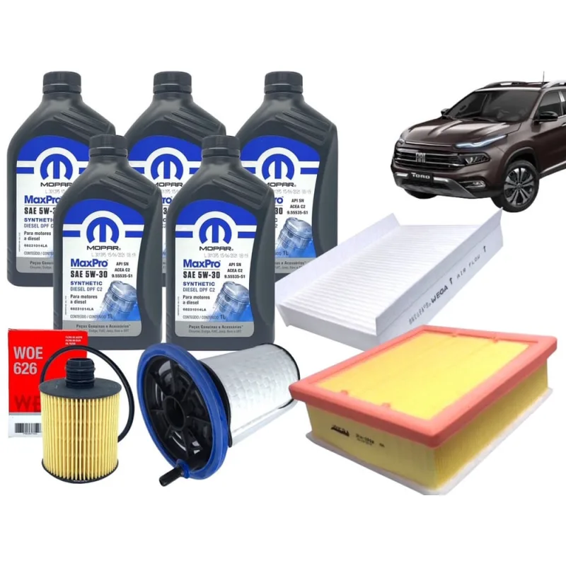 Kit Óleo e Filtros Toro Renegade Compass 2.0 16v Diesel - Não Disponível - Automotivo