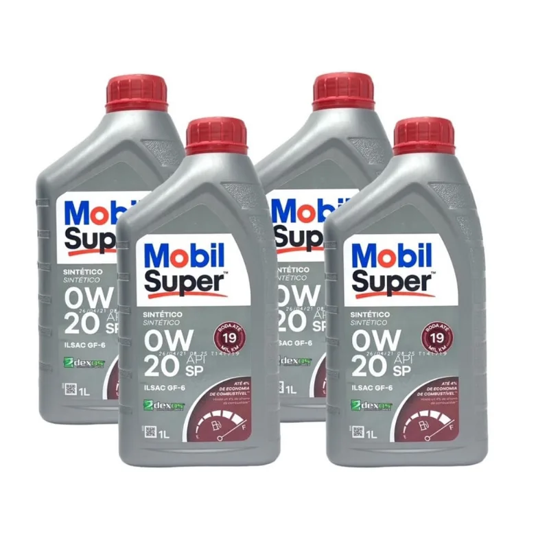 Kit 4 Oleo 0w20 Mobil Super Sintetico api sp
