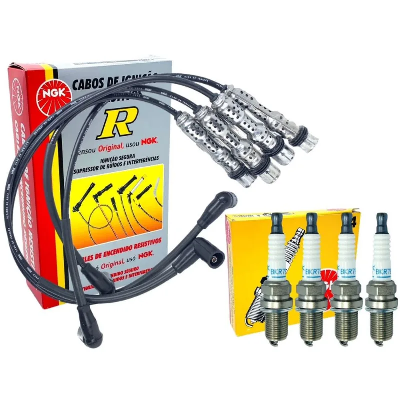 Kit Velas e Cabos Gol G3 G4 G5 Flex Fox 1.0 1.6 Polo Golf 1.6 Flex