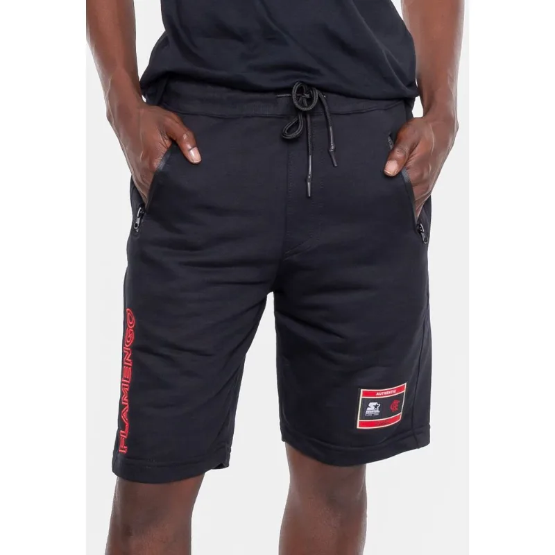 Bermuda Starter Moletom Collab Flamengo Oficial Preta - P