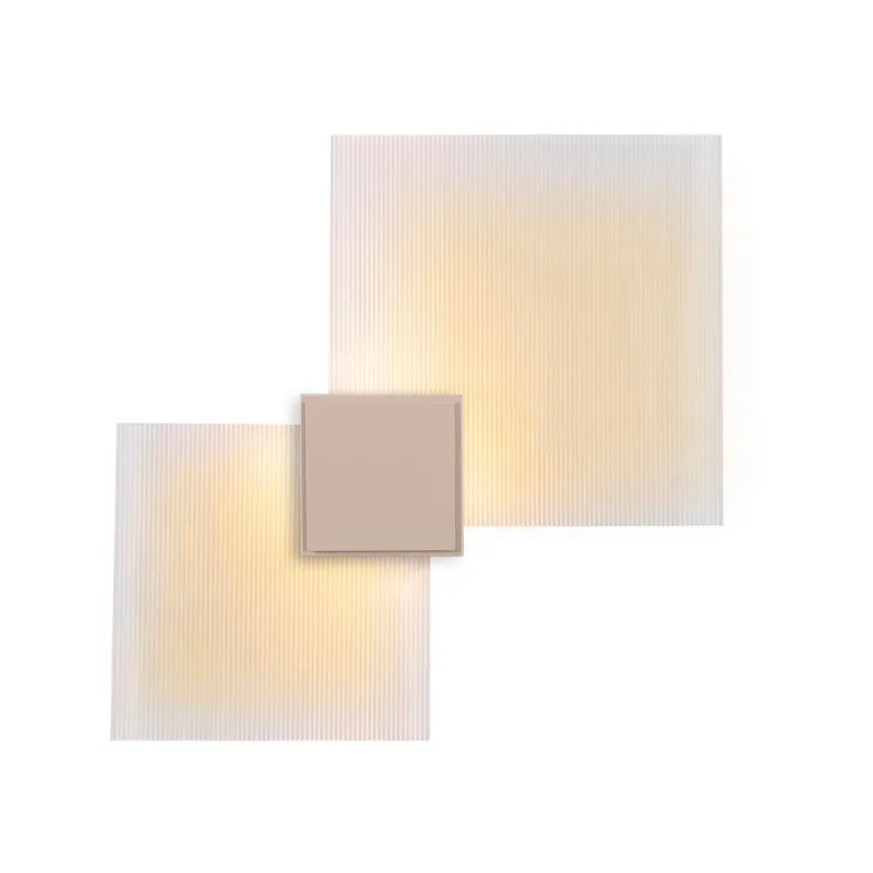 Arandela Interno Acrilico Dourado Led 3,5W 3000K Almenara Dupla Metaldomado