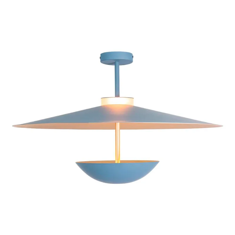 Plafon Eclisse Light P 220V Preto Asfalto E Silver Fosco Metaldomado