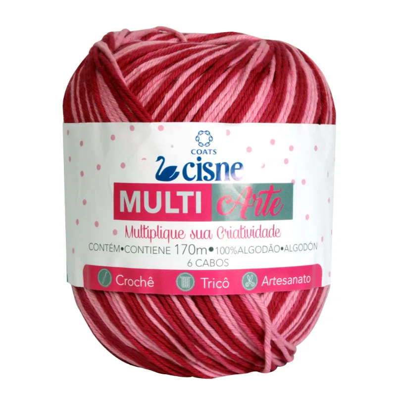 BARBANTE CISNE MULTI ARTE C/ 170M 00047 VERMELHO/ROSA