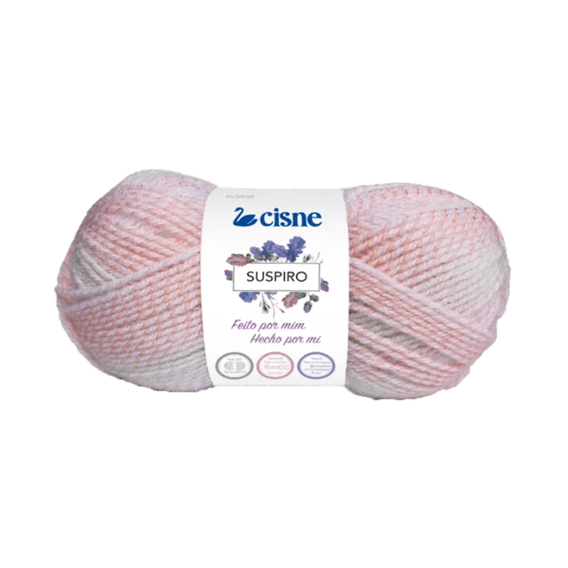 LINHA TRICO CISNE SUSPIRO 100G C/282M 800 ROSA/VERDE/SALMAO