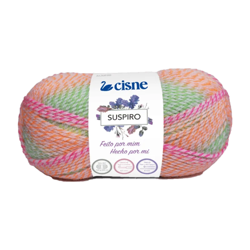 LINHA TRICO CISNE SUSPIRO 100G C/282M 00300 ROSA/AMARELO/LARANJA