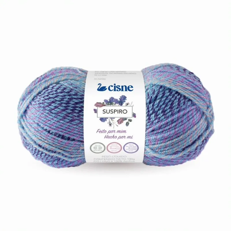 LINHA TRICO CISNE SUSPIRO 100G C/282M 150 LILAS/ROXO/AZUL