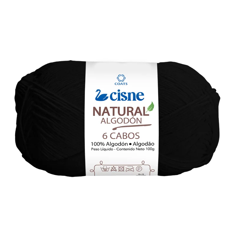 LINHA CISNE NATURAL 6 CABOS C/ 220M 100GRS 0000N PRETO