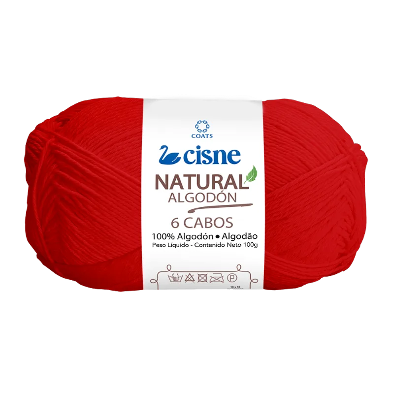 LINHA CISNE NATURAL 6 CABOS C/ 220M 100GRS 00046 VERMELHO
