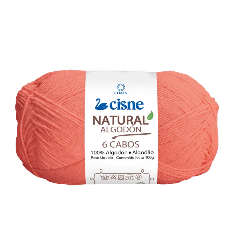 LINHA CISNE NATURAL 6 CABOS C/ 220M 100GRS 00047 CORAL