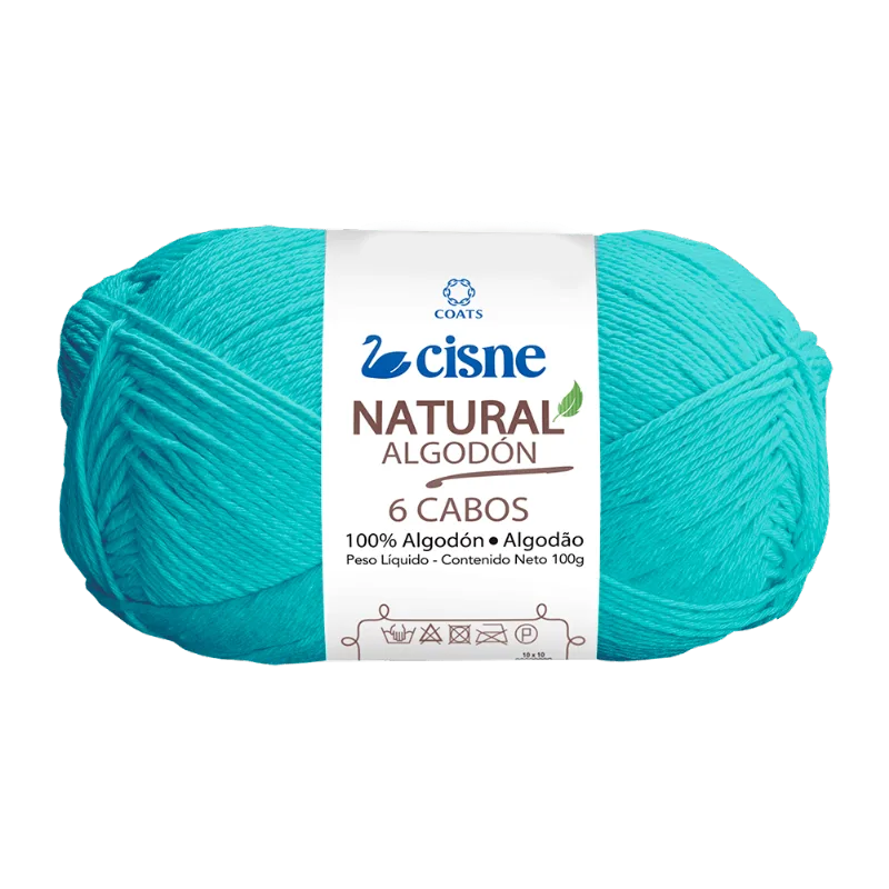 LINHA CISNE NATURAL 6 CABOS C/ 220M 100GRS 00186 VERDE TIFFANY