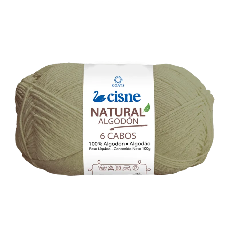 LINHA CISNE NATURAL 6 CABOS C/ 220M 100GRS 00214 VERDE OCRE