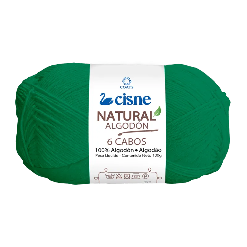 LINHA CISNE NATURAL 6 CABOS C/ 220M 100GRS 00229 VERDE BANDEIRA