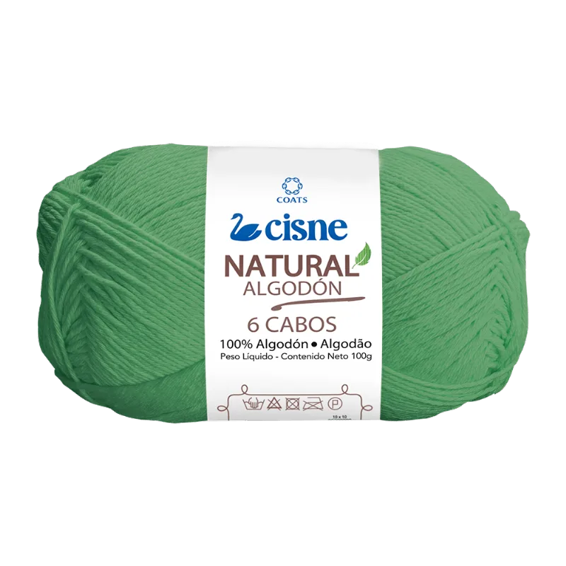 LINHA CISNE NATURAL 6 CABOS C/ 220M 100GRS 00242 VERDE GRAMA
