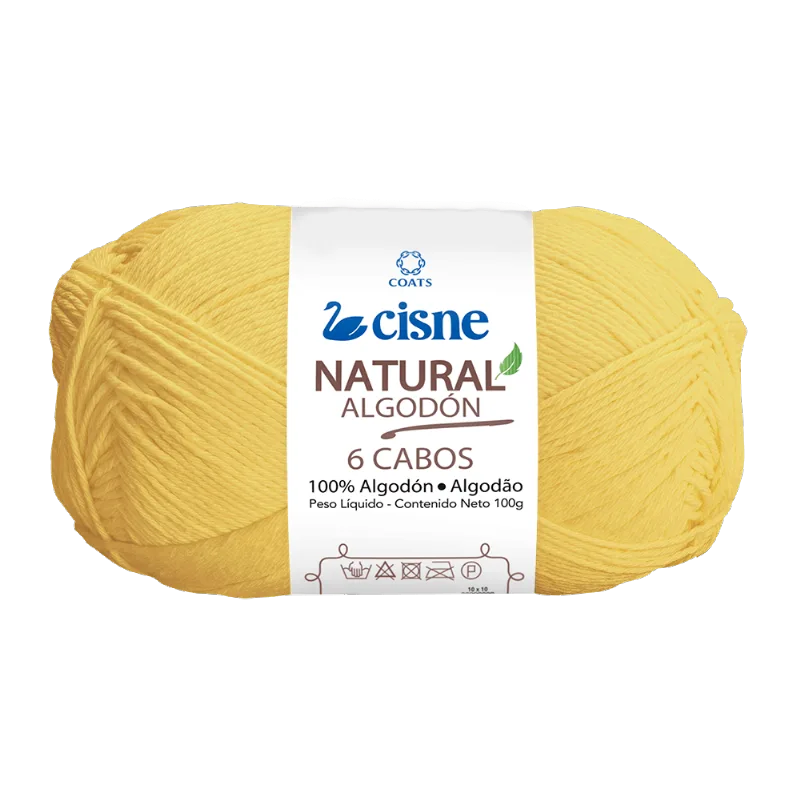 LINHA CISNE NATURAL 6 CABOS C/ 220M 100GRS 00278 AMARELO
