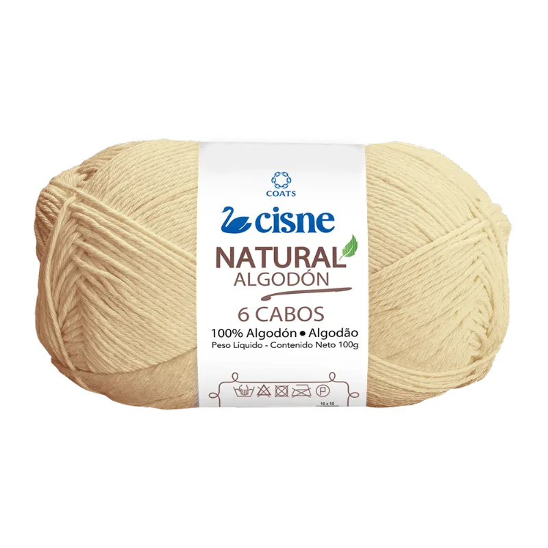 LINHA CISNE NATURAL 6 CABOS C/ 220M 100GRS 00292 AMARELO
