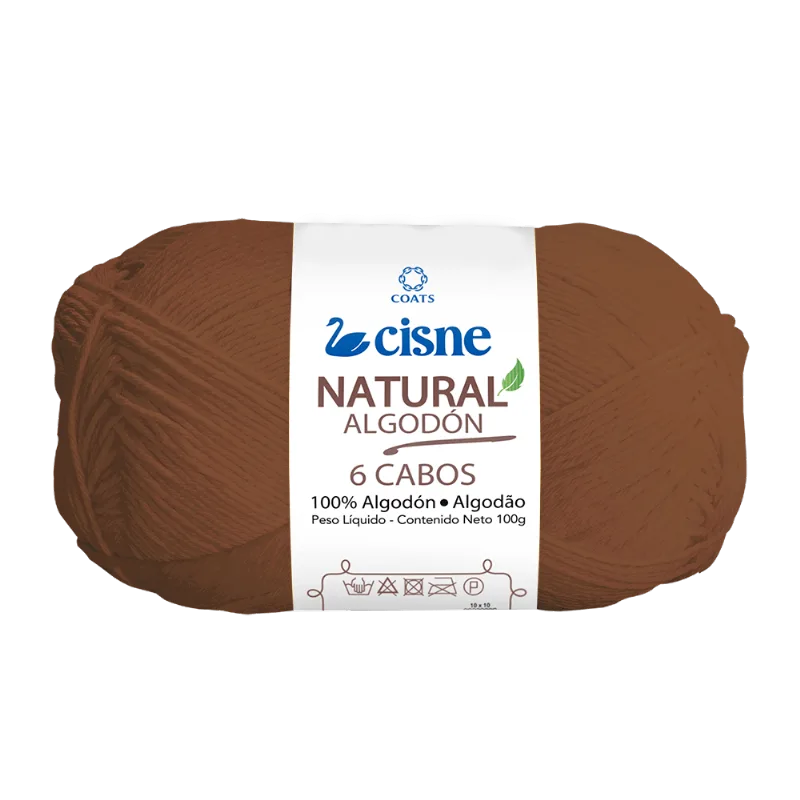 LINHA CISNE NATURAL 6 CABOS C/ 220M 100GRS 00361 MARROM ESCURO
