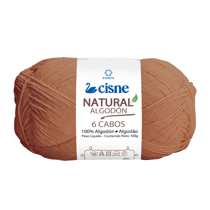 LINHA CISNE NATURAL 6 CABOS C/ 220M 100GRS 00373 MARROM TERRA