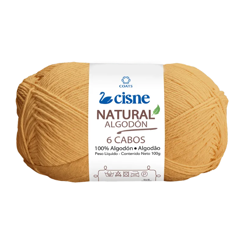 LINHA CISNE NATURAL 6 CABOS C/ 220M 100GRS 00891 AMARELO MEL