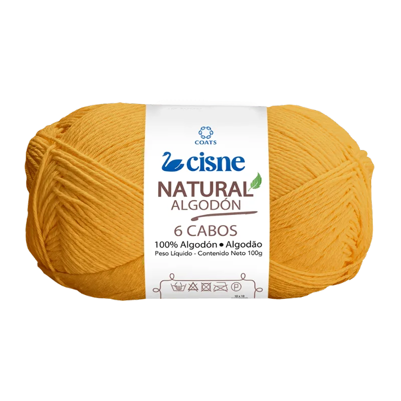 LINHA CISNE NATURAL 6 CABOS C/ 220M 100GRS 03302 AMARELO ESCURO