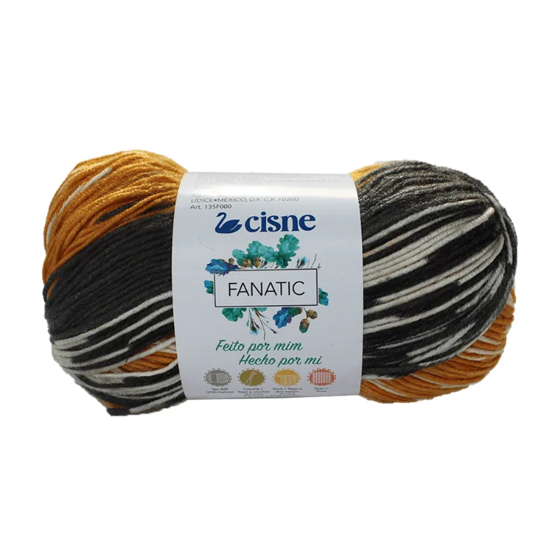 LINHA TRICO CISNE FANATIC 100G C/250M 72410 MOSTARD/CINZA