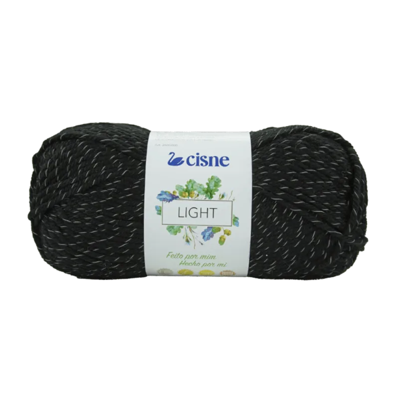 LINHA TRICO CISNE LIGHT 100G C/150M 0000N PRETO