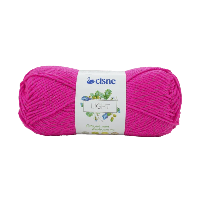 LINHA TRICO CISNE LIGHT 100G C/150M ROSA NEON