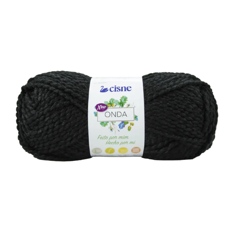LINHA TRICO CISNE NEW ONDA 100G C/130M 1000N PRETO