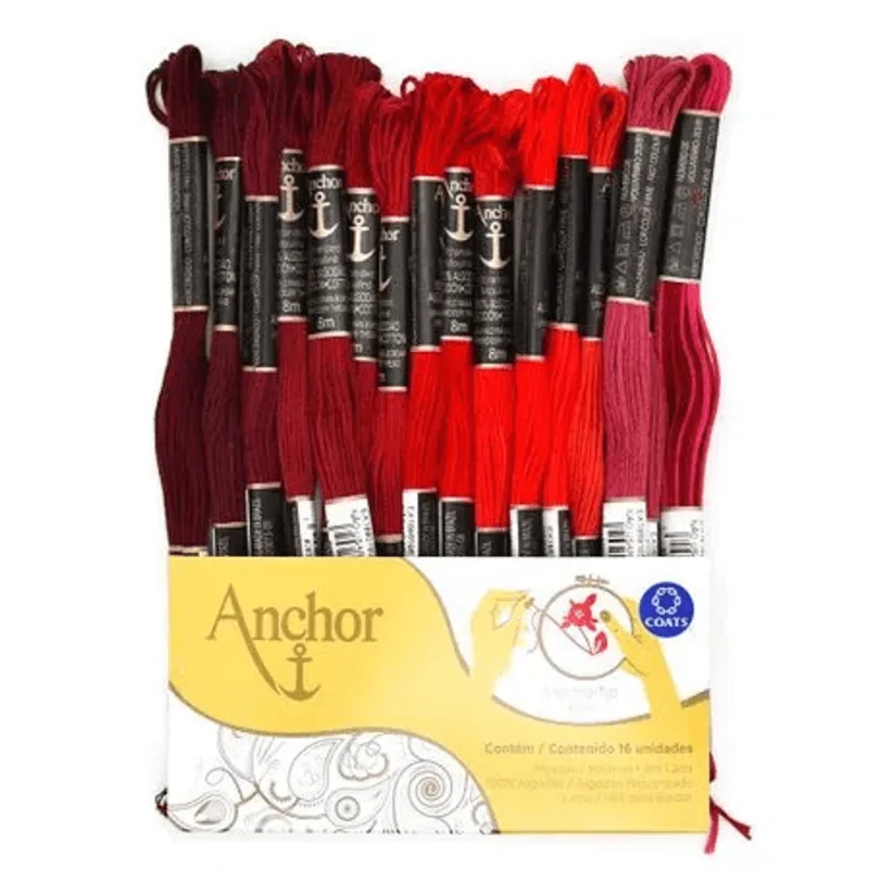 KIT MEADA ANCHOR 8M C/16 TONS DE VERMELHO 463P016-VERM0