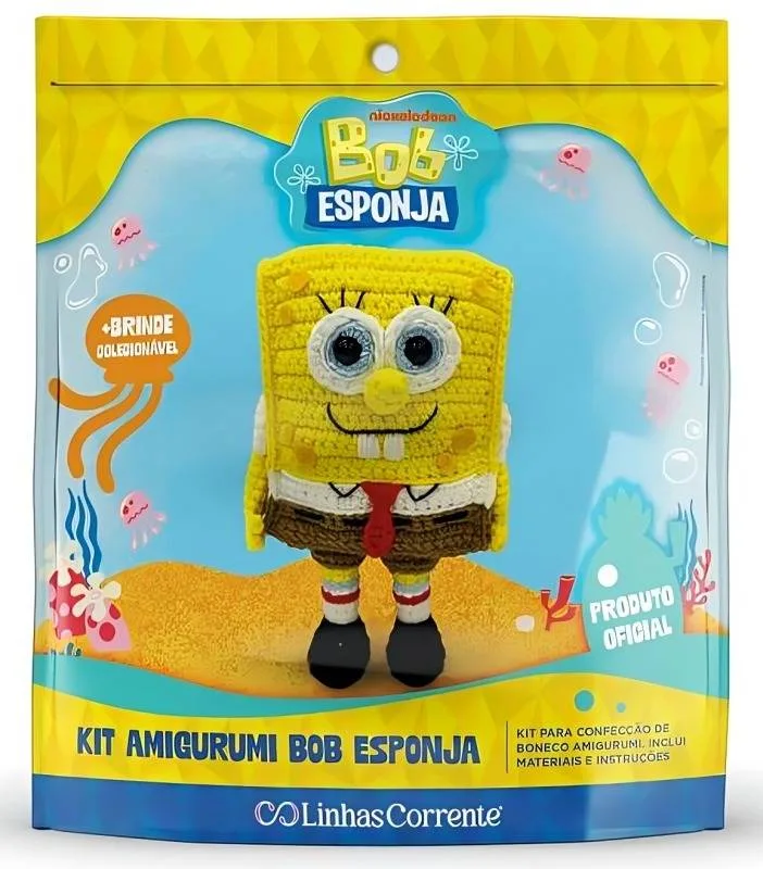 Kit Amigurumi Bob Esponja - LC - Presentes