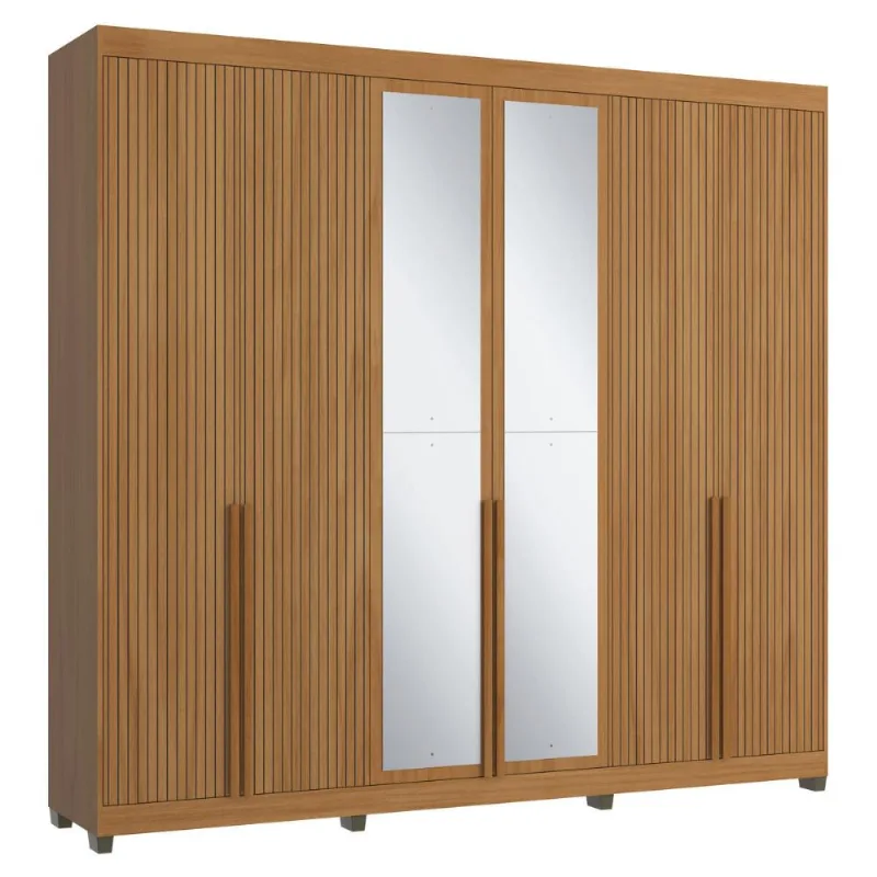 Guarda-Roupas Casal 6 Portas com Espelhos Multimóveis CR35242 - Multimóveis