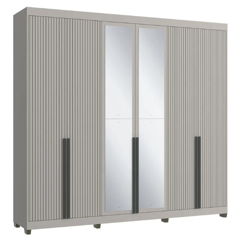 Guarda-Roupas Casal 6 Portas com Espelhos Multimóveis CR35242 - Multimóveis