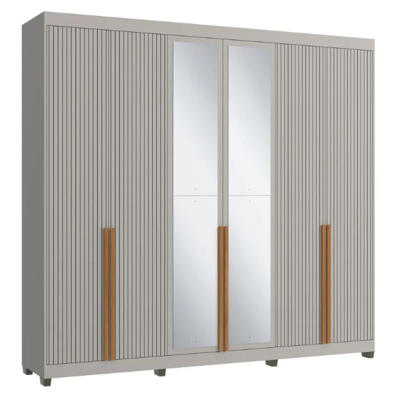 Guarda-Roupas Casal 6 Portas com Espelhos Multimóveis CR35242 - Multimóveis