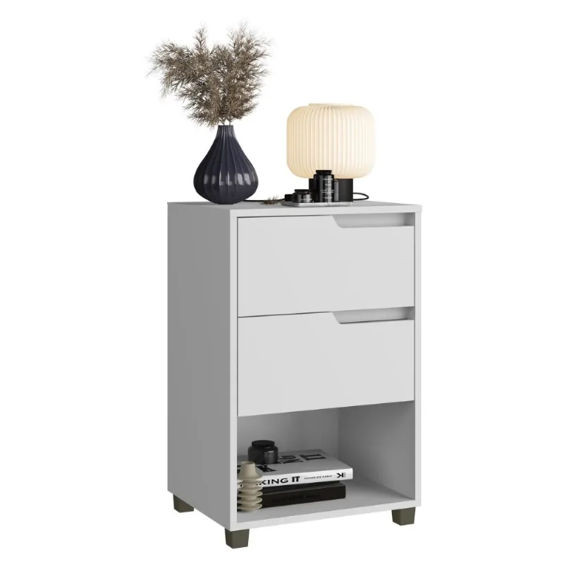 Mesa de Cabeceira 45cm com 2 Gavetas Multimóveis CR35244 - Multimóveis