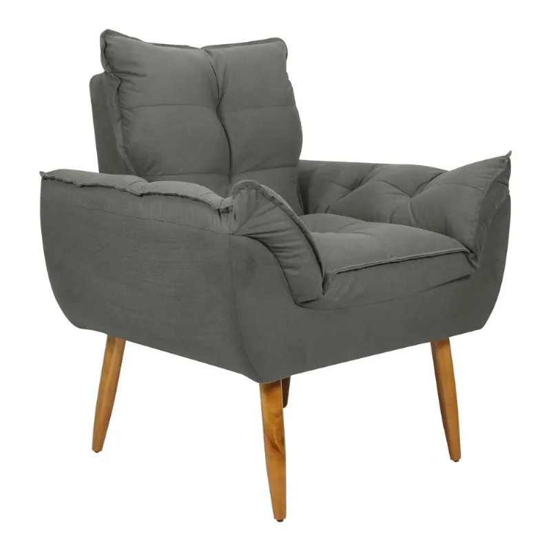 Poltrona Decorativa 88cm com Pés Retrô Multimóveis CR45269 - Multimóveis