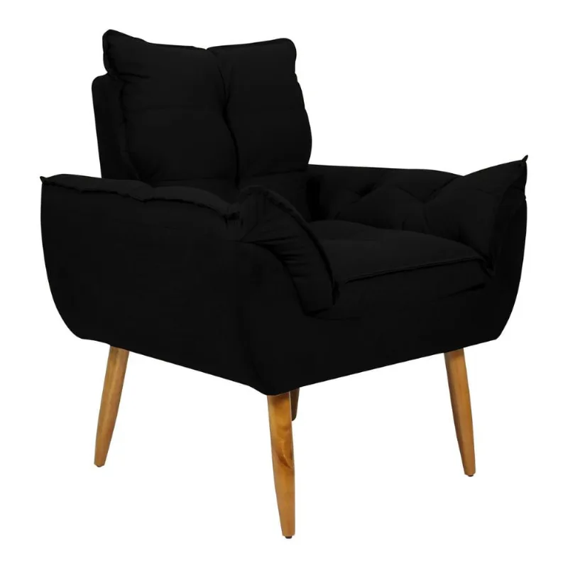 Poltrona Decorativa 88cm com Pés Retrô Multimóveis CR45269 - Multimóveis