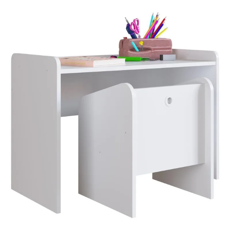 Conjunto Mesa E Cadeira Infantil Multimóveis CR40122 Branco - Multimóveis