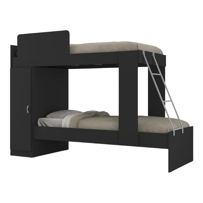 Beliche com Colchão Incluso 1 Porta Havana Multimóveis Preto - Multimóveis