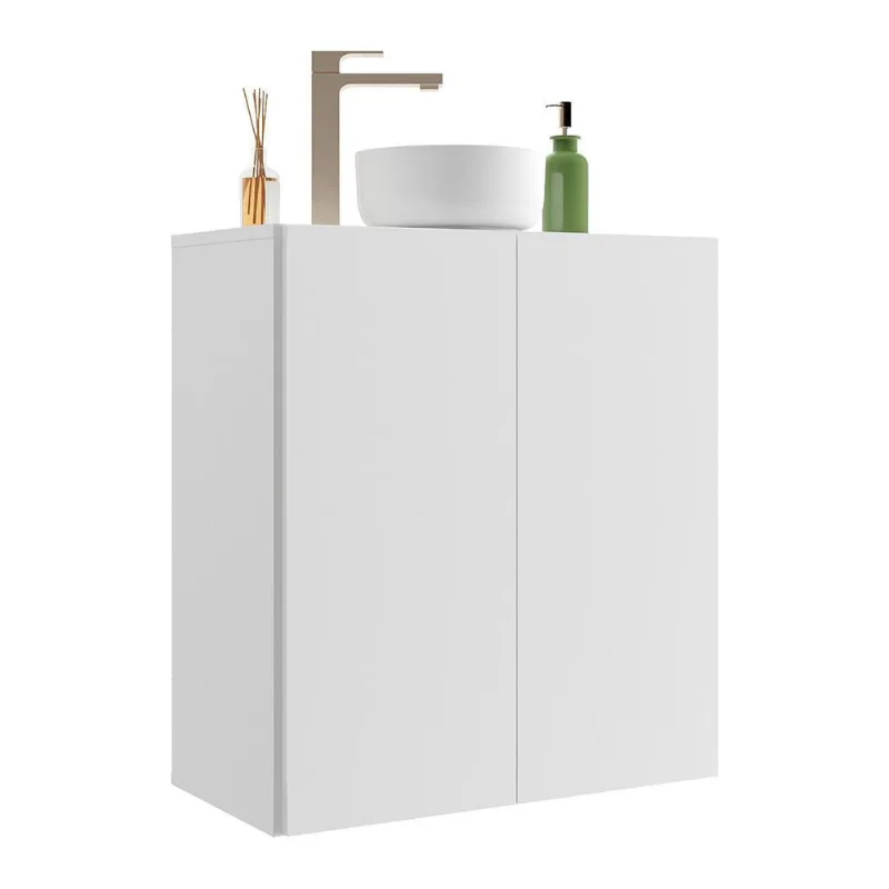 Gabinete Banheiro 2 Portas Suspenso 63cm Multimóveis MP5007 Branco - Multimóveis