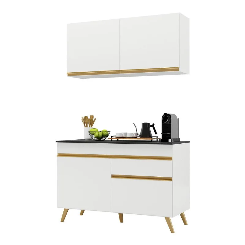 Armário de Cozinha Compacta Multimóveis Veneza GW FG3687 Branca - Multimóveis
