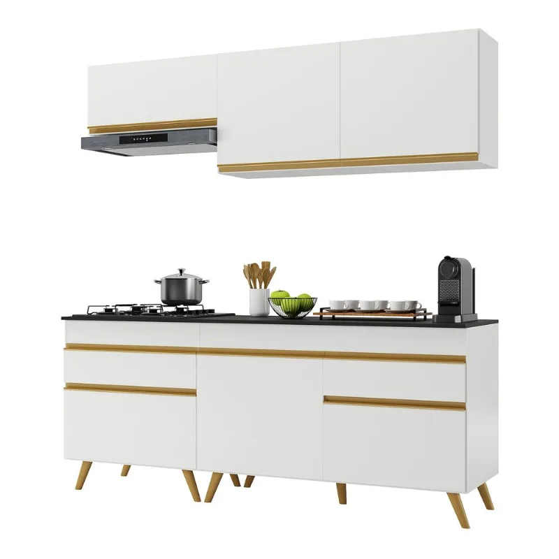 Armário de Cozinha Compacta Multimóveis Veneza GW FG3705 Branca - Multimóveis