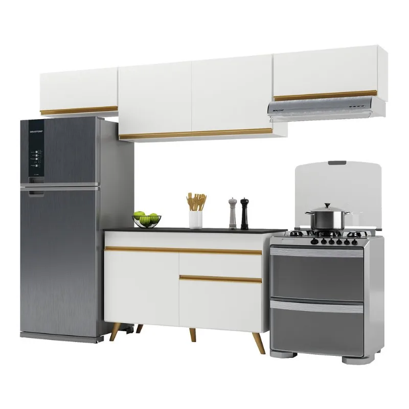 Armário de Cozinha Compacta Multimóveis Veneza GW FG3697 Branca - Multimóveis