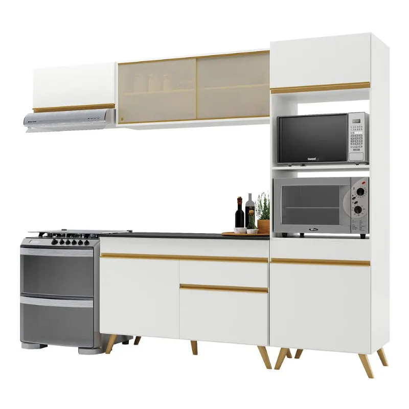 Armário de Cozinha Compacta Multimóveis Veneza GW FG3691 Branca - Multimóveis