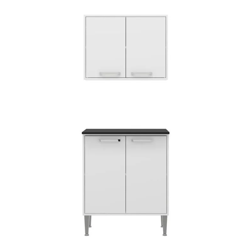 Armário De Cozinha Com Balcão Multimóveis 2 Portas Branco - OUTRAS - Móveis