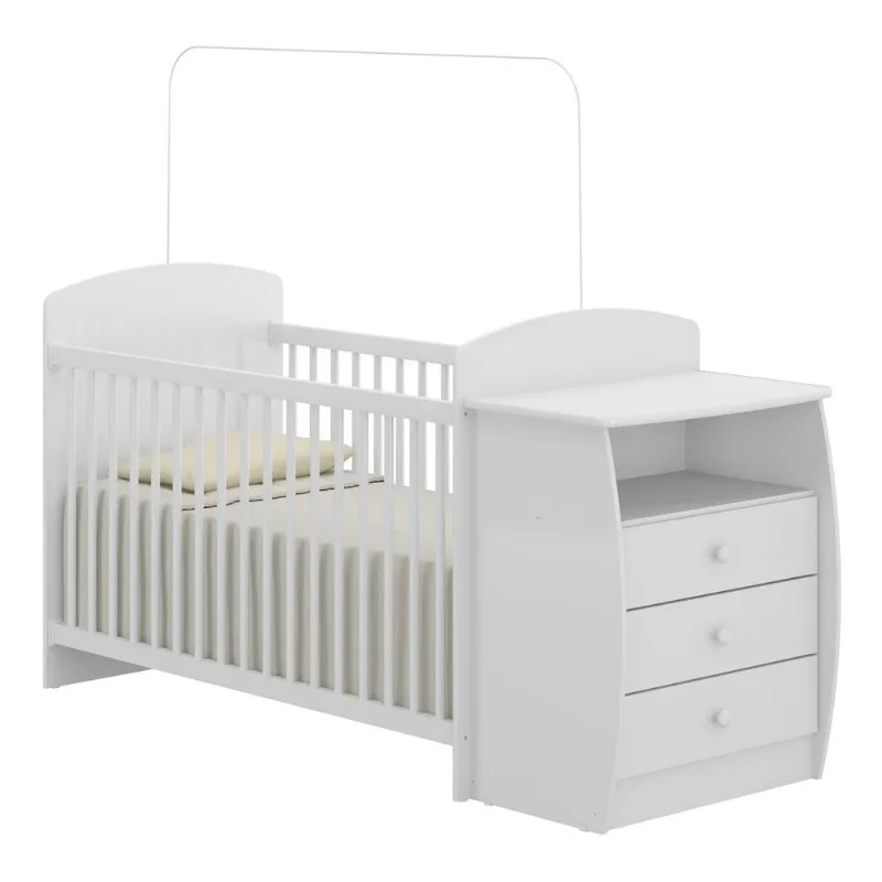 Berço Cômoda para Colchão 60 x 130 cm Rafael Multimóveis FG0516 Branco - OUTRAS
