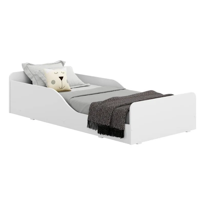 Cama Infantil Montessoriana com Colchão Incluso 70 x 150 cm Melissa Multimóveis FG2958 Branca - Multimóveis