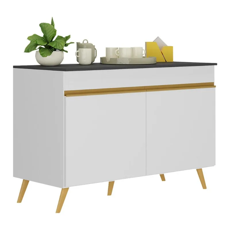 Balcão Cozinha Gabinete Pia 120 cm 2 Portas Veneza Multimóveis MP3738 Branco - Multimóveis