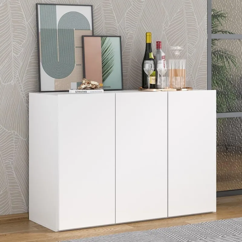 Aparador Buffet 3 Portas Veneza Multimóveis Mp1007 Branco - OUTRAS - Móveis