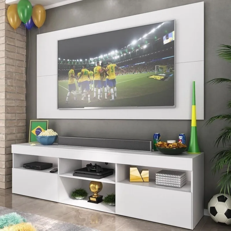 Rack Com Painel 65" Holanda Br3059 Branco - OUTRAS - Agro