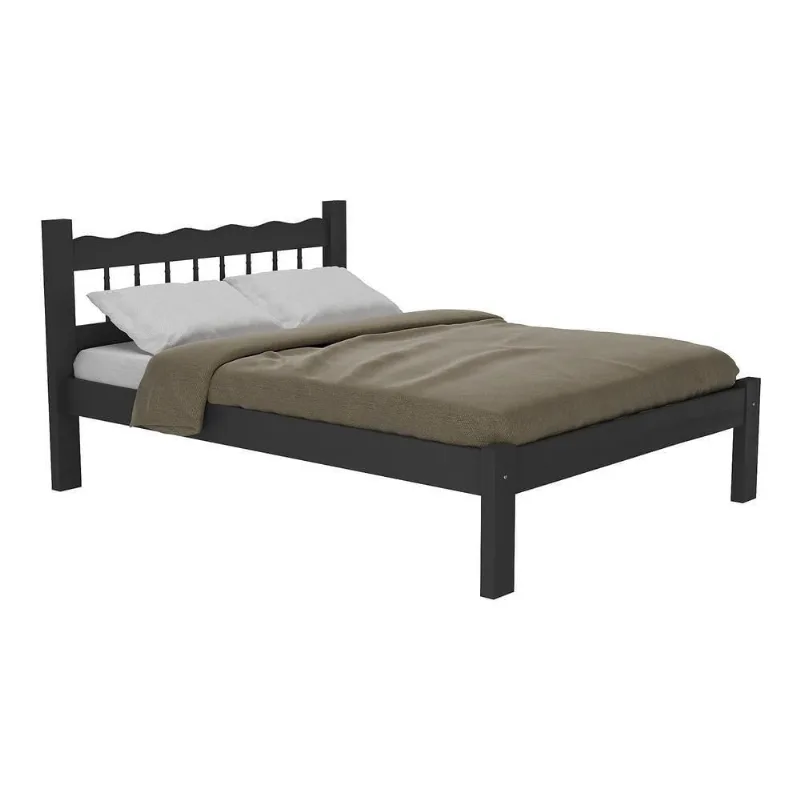 Cama Casal Para Colchão 128/138X188Cm Capri Cr4140 Preta - Multimóveis